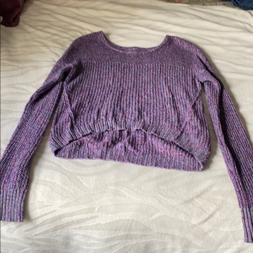 High Low Crop Sweater